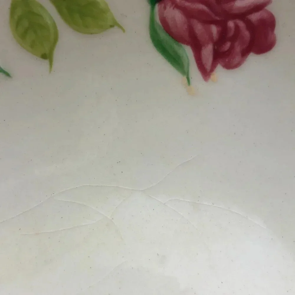 vintage NORLEANS eathware american beauty rose platter or serving bowl